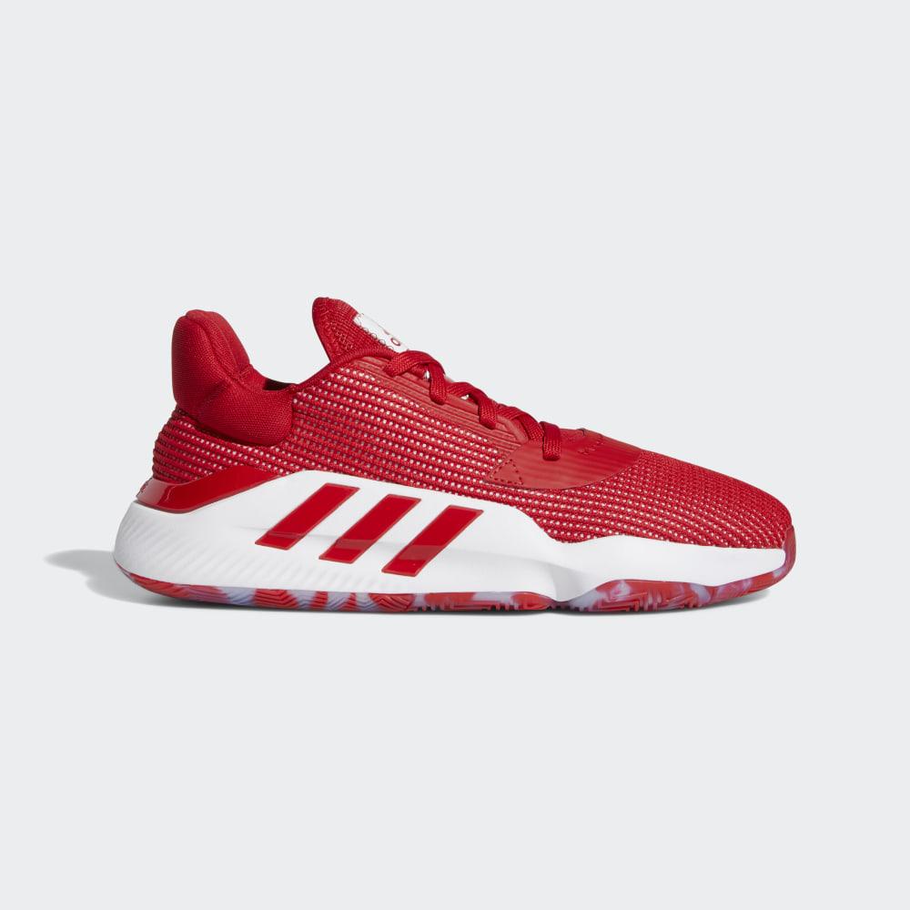 Adidas Men's Pro Bounce 2019 Low Basketball Shoes Deep Red/White Ireland EF9841